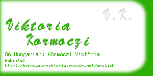 viktoria kormoczi business card