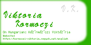 viktoria kormoczi business card